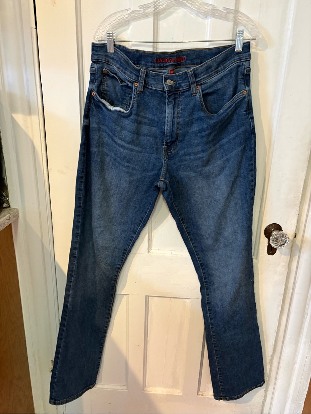 Lucky Brand Men's Dark Blue Slim Straight Jeans